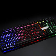 Load image into Gallery viewer, Colorful Rainbow LED Illuminated Backlight USB Wired Desktop Gaming Keyboard
