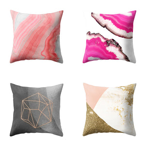 Funda de cojín cuadrada abstracta con decoración moderna para sala de estar de 18 pulgadas