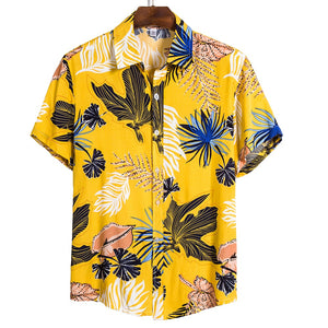 Adisputent 2020 nuevas camisas hawaianas de verano para hombres, camisas casuales de manga corta con estampado divertido y cuello vuelto, ropa de calle con botones