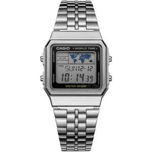 Reloj Casio, reloj dorado, conjunto para hombre, marca de lujo, LED digital, resistente al agua, reloj de cuarzo para hombre, reloj de pulsera deportivo militar, reloj masculino