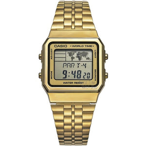 Reloj Casio, reloj dorado, conjunto para hombre, marca de lujo, LED digital, resistente al agua, reloj de cuarzo para hombre, reloj de pulsera deportivo militar, reloj masculino