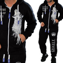 Load image into Gallery viewer, ZOGGA Brand Mens Jogger Sets Casual 2 Piece Set Tops with Pants Sweat Suit Print Black White Men Outfits Fashion Tracksuit man

