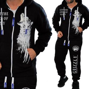 ZOGGA Brand Mens Jogger Sets Casual 2 Piece Set Tops with Pants Sweat Suit Print Black White Men Outfits Fashion Tracksuit man