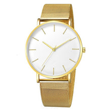 Load image into Gallery viewer, Relógio de luxo masculino relógio de malha ultra-fino aço inoxidável pulseira preta relógios de pulso masculino reloj hombre relogio masculino
