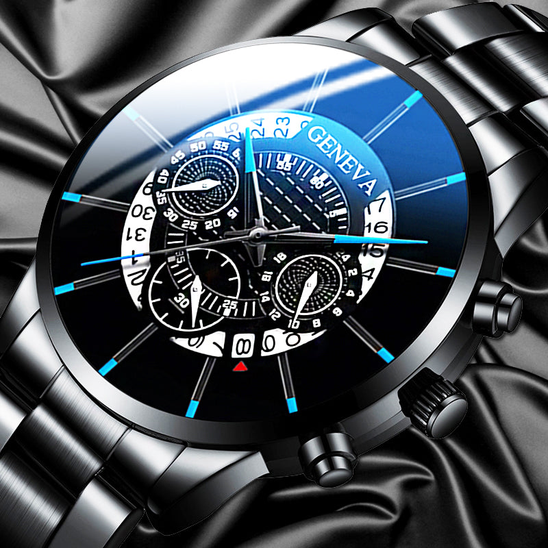 Mode hommes en acier inoxydable montre de luxe calendrier Quartz montres montre professionnelle décontractée pour homme horloge Relogio Masculino