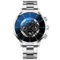 Mode hommes en acier inoxydable montre de luxe calendrier Quartz montres montre professionnelle décontractée pour homme horloge Relogio Masculino