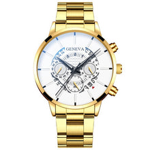 Load image into Gallery viewer, Mode hommes en acier inoxydable montre de luxe calendrier Quartz montres montre professionnelle décontractée pour homme horloge Relogio Masculino
