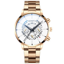 Load image into Gallery viewer, Mode hommes en acier inoxydable montre de luxe calendrier Quartz montres montre professionnelle décontractée pour homme horloge Relogio Masculino
