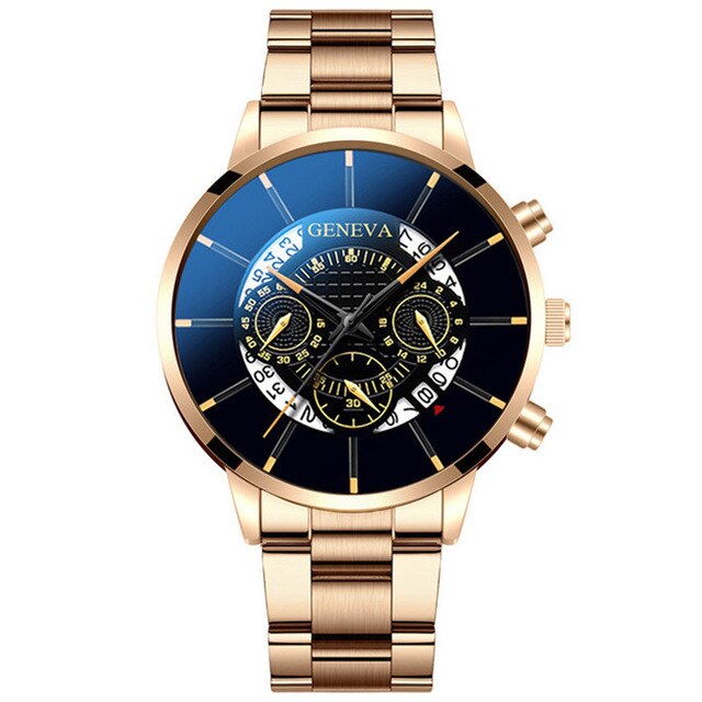 Mode hommes en acier inoxydable montre de luxe calendrier Quartz montres montre professionnelle décontractée pour homme horloge Relogio Masculino