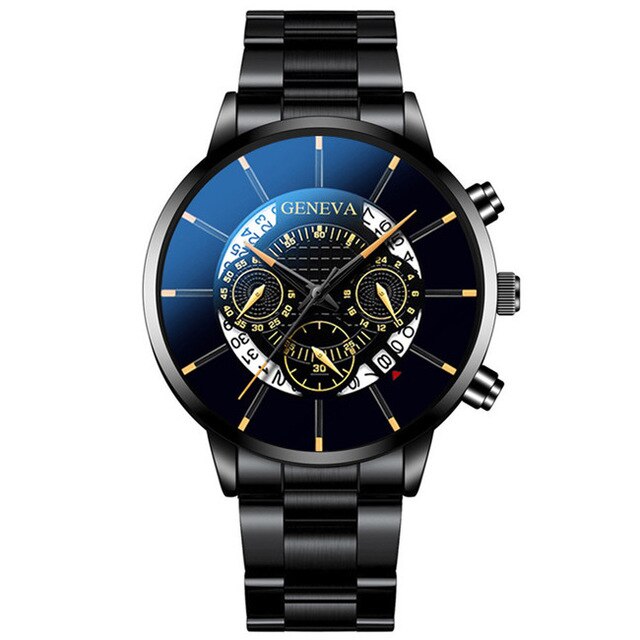 Mode hommes en acier inoxydable montre de luxe calendrier Quartz montres montre professionnelle décontractée pour homme horloge Relogio Masculino
