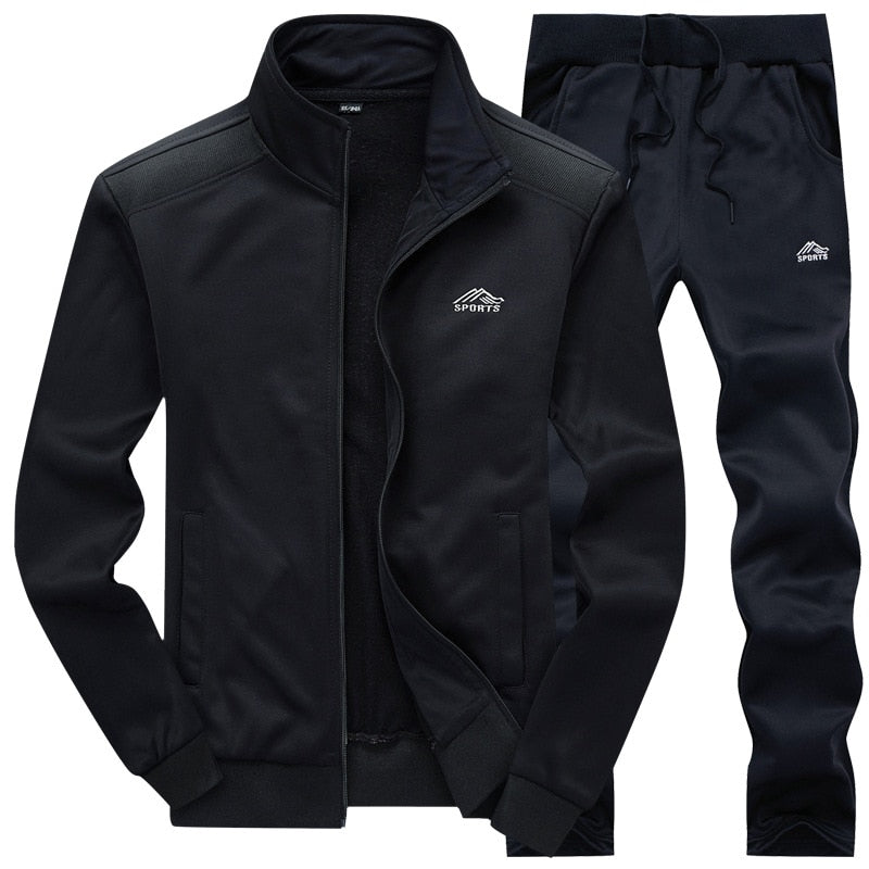 BOLUBAO Men Tracksuits Solid Color Sportswear 2019 Autumn Men's Jacket + Pants Tracksuit Male Sweatshirt Casual 2 Piece Set