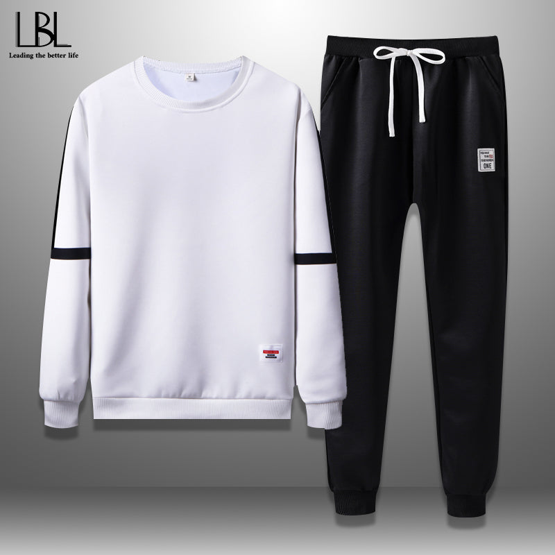 Chándales para hombre, conjunto informal para hombres, prendas de vestir, sudaderas, pantalones deportivos, conjunto de dos piezas, trajes transpirables para el sudor, moda para hombre, primavera 2020
