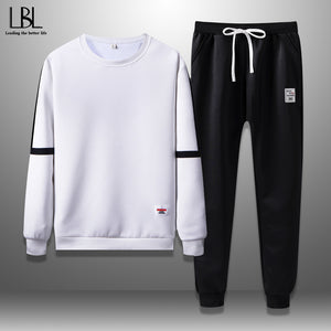 Men Tracksuits Spring 2020 Casual Mens Set Outwear Sweatshirts Sweartpants Two Piece Set Male Breathable Sweat Suits Man Fashion