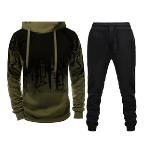 Winter Brand Tracksuit Casual Hoodies For Men Sportswear Two Piece Sets Of Thick Red Sweatshirt + Pants Sport Suit Plus 4XL