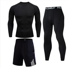 Load image into Gallery viewer, High Quality Compression Men&#39;s Sport Suits Quick Dry Running sets Clothes Sports Joggers Training Gym Fitness Tracksuits men
