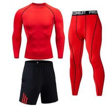 Load image into Gallery viewer, High Quality Compression Men&#39;s Sport Suits Quick Dry Running sets Clothes Sports Joggers Training Gym Fitness Tracksuits men
