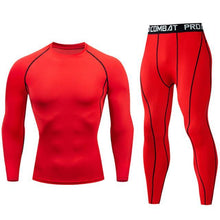 Load image into Gallery viewer, High Quality Compression Men&#39;s Sport Suits Quick Dry Running sets Clothes Sports Joggers Training Gym Fitness Tracksuits men
