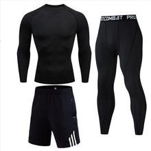 Load image into Gallery viewer, High Quality Compression Men&#39;s Sport Suits Quick Dry Running sets Clothes Sports Joggers Training Gym Fitness Tracksuits men
