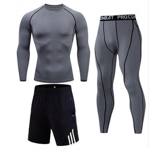 High Quality Compression Men's Sport Suits Quick Dry Running sets Clothes Sports Joggers Training Gym Fitness Tracksuits men