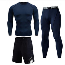 Load image into Gallery viewer, High Quality Compression Men&#39;s Sport Suits Quick Dry Running sets Clothes Sports Joggers Training Gym Fitness Tracksuits men
