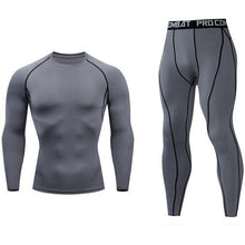 Load image into Gallery viewer, High Quality Compression Men&#39;s Sport Suits Quick Dry Running sets Clothes Sports Joggers Training Gym Fitness Tracksuits men
