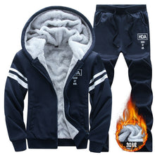 Cargar imagen en el visor de la galería, BOLUBAO, nuevos chándales de invierno, conjunto para hombre, sudaderas gruesas con capucha y pantalones, traje de primavera, sudadera, conjunto de ropa deportiva, Sudadera con capucha para hombre, trajes deportivos

