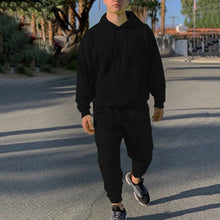 Load image into Gallery viewer, Neon Green Style Men&#39;s Fashion Tracksuit Solid 2 Pieces Long Sleeve Hoody+Loose Swearpants Casual Sportsuit Men 2019 Newest OMSJ
