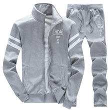 Load image into Gallery viewer, Causal Tracksuits Men Set hooded Thicken Fleece Hoodies + Sweatpant 2019 Winter Spring Sweatshirt Sportswear Male Letter Print
