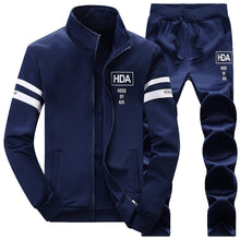 Load image into Gallery viewer, Causal Tracksuits Men Set hooded Thicken Fleece Hoodies + Sweatpant 2019 Winter Spring Sweatshirt Sportswear Male Letter Print
