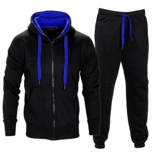MJARTORIA Tracksuit Men 2019 Autumn Sportwear Fashion Mens Hip Hop Set 2PC Zipper Hooded Sweatshirt Jacket+Pant Suit