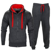 Load image into Gallery viewer, MJARTORIA Tracksuit Men 2019 Autumn Sportwear Fashion Mens Hip Hop Set 2PC Zipper Hooded Sweatshirt Jacket+Pant Suit
