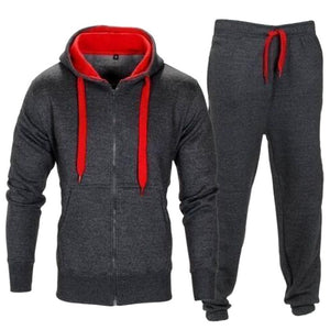 MJARTORIA Tracksuit Men 2019 Autumn Sportwear Fashion Mens Hip Hop Set 2PC Zipper Hooded Sweatshirt Jacket+Pant Suit