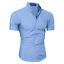 Men Slim Fit Shirt Short Sleeve Stylish Formal Tops Men Casual Short Sleeve Shirts Buttons Top Clothing Solid Plus Size W3