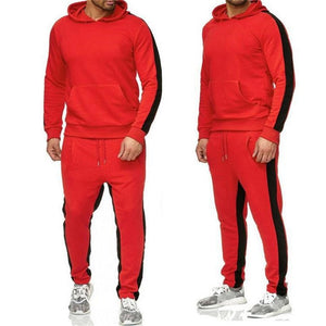 New Men Hoodies Suit Tracksuit Sweatshirt Suit Autumn Winter Fleece Hoodie+Sweat pants Jogging Homme Pullover Sporting Suit Male