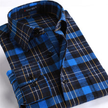 Cargar imagen en el visor de la galería, BOLUBAO, camisas informales de marca de calidad para hombre, Tops de otoño e invierno, nueva camisa a cuadros de algodón para hombre, camisa cómoda y cálida de manga larga para hombre
