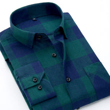 Cargar imagen en el visor de la galería, BOLUBAO, camisas informales de marca de calidad para hombre, Tops de otoño e invierno, nueva camisa a cuadros de algodón para hombre, camisa cómoda y cálida de manga larga para hombre
