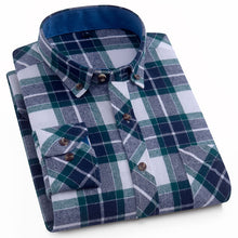 Cargar imagen en el visor de la galería, BOLUBAO, camisas informales de marca de calidad para hombre, Tops de otoño e invierno, nueva camisa a cuadros de algodón para hombre, camisa cómoda y cálida de manga larga para hombre

