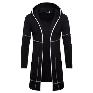 Mens New Style Autumn Winter Coat Warm  Trench New Fashion Long Overcoat Casual Solid Outwear Cardigan