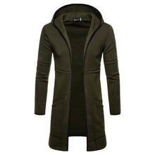 Load image into Gallery viewer, Mens New Style Autumn Winter Coat Warm  Trench New Fashion Long Overcoat Casual Solid Outwear Cardigan
