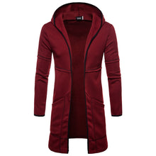 Load image into Gallery viewer, Mens New Style Autumn Winter Coat Warm  Trench New Fashion Long Overcoat Casual Solid Outwear Cardigan

