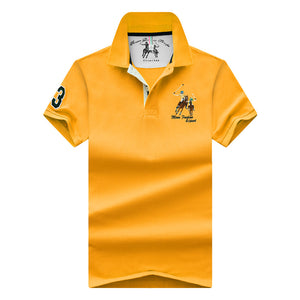 new Tops&Tees Men's Polo shirts Business men brands Polo Shirts 3D embroidery mens Breathable gym polo shirt
