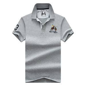 new Tops&Tees Men's Polo shirts Business men brands Polo Shirts 3D embroidery mens Breathable gym polo shirt