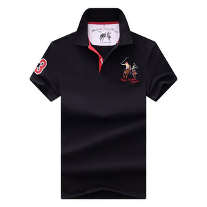 new Tops&Tees Men's Polo shirts Business men brands Polo Shirts 3D embroidery mens Breathable gym polo shirt
