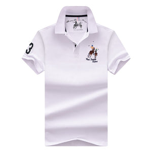 new Tops&Tees Men's Polo shirts Business men brands Polo Shirts 3D embroidery mens Breathable gym polo shirt