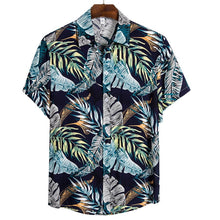 Load image into Gallery viewer, MONERFFI 2020 Quality Harajuku Beach Shirt Men Short Sleeve Hawaiian Shirt Casual Summer Floral Print Men Blouse Loose Surfing
