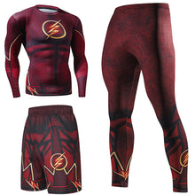 Load image into Gallery viewer, Superhero Compression Tracksuits Men&#39;s Sport Suit Quick Dry Running sets Clothes Sports Joggers Training Gym Fitness Man Set
