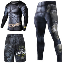 Load image into Gallery viewer, Superhero Compression Tracksuits Men&#39;s Sport Suit Quick Dry Running sets Clothes Sports Joggers Training Gym Fitness Man Set
