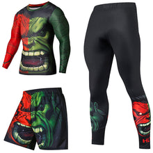 Load image into Gallery viewer, Superhero Compression Tracksuits Men&#39;s Sport Suit Quick Dry Running sets Clothes Sports Joggers Training Gym Fitness Man Set
