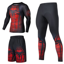 Load image into Gallery viewer, Superhero Compression Tracksuits Men&#39;s Sport Suit Quick Dry Running sets Clothes Sports Joggers Training Gym Fitness Man Set
