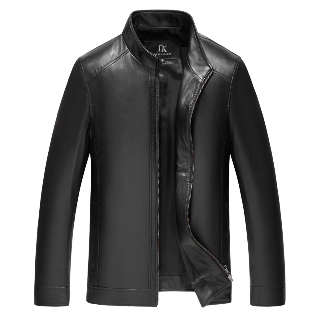 DIHOPE chaquetas de invierno de cuero genuino para hombre, abrigo de piel de oveja de 100% Real de marca, chaqueta de cuero genuino para hombre